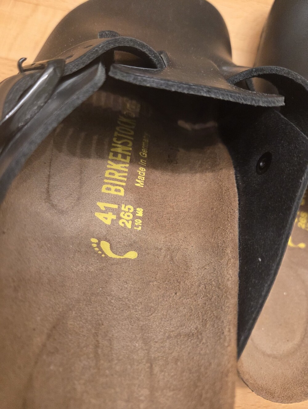 Birkenstock Boston Clogs Black Smooth Leather Womens Size 41 - Picture 5 of 11
